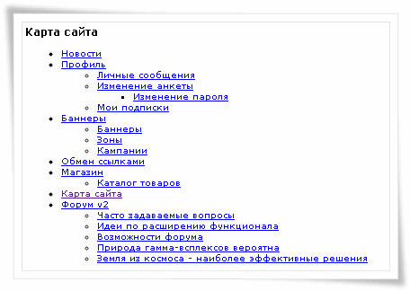 Как выглядит карта сайта